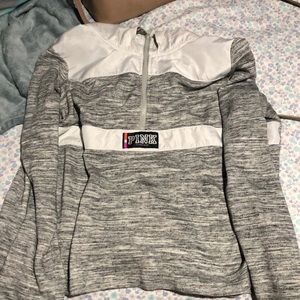 PINK light half zip hoodie